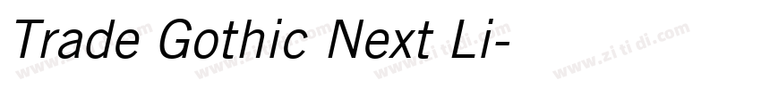 Trade Gothic Next Li字体转换